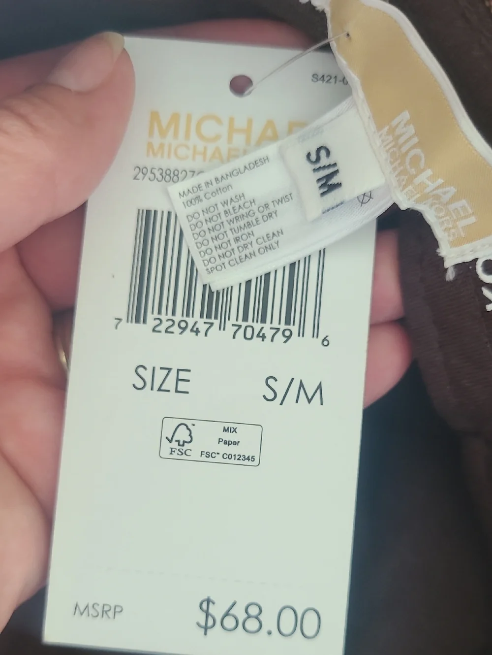 Michael Kors Brown MK Monogram Bucket Hat
